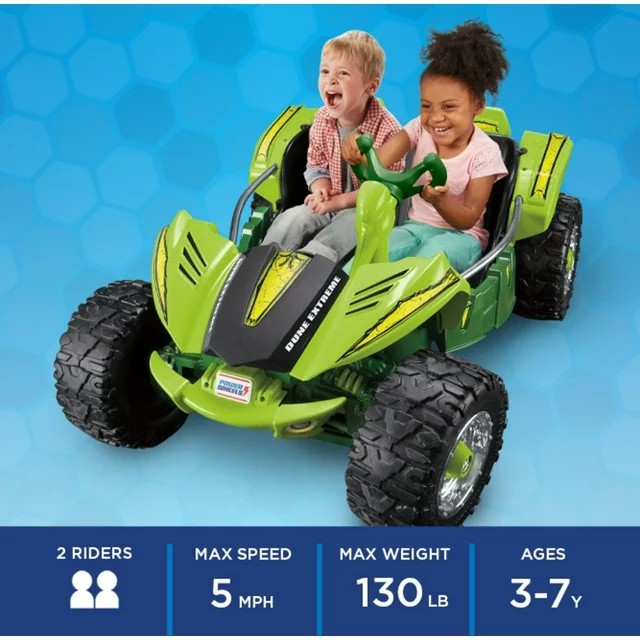 12V Power Wheels Dune Racer Extreme Battery-Powered Ride-On Vehicle with Storage Area - Image 2