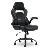 White & Black Faux Leather Gaming Chair